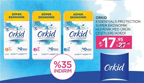 Orkid Essentials Protection Super Ekonomik Hijyenik Ped Ürün Çeşitleri/Adedi image