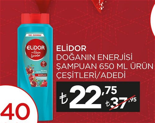 Elidor Doğanın Enerjisi Şampuan 650 ml Ürün Çeşitleri image