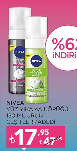 Nivea Yüz Yıkama Köpüğü 150 ml Ürün Çeşitleri image