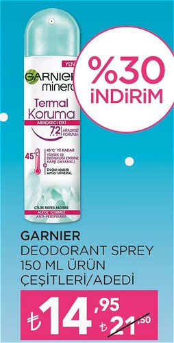 Garnier Deodorant Sprey 150 ml Ürün Çeşitleri image