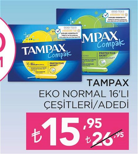 Tampax Eko Normal 16'lı Çeşitleri image