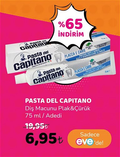 Pasta Del Capitano Diş Macunu Plak&Çürük 75 ml image