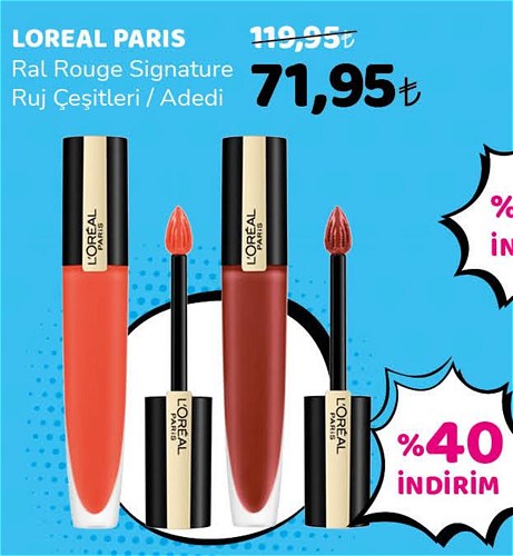 Loreal Paris Ral Rouge Signature Ruj Çeşitleri / Adedi image