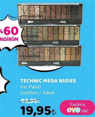 Technic Mega Nudes Far Paleti Çeşitleri / Adedi image