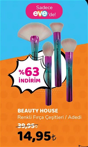 Beauty House Renkli Fırça Çeşitleri / Adedi image