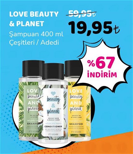 Love Beauty & Planet Şampuan 400 ml Çeşitleri / Adedi image