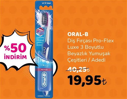 Oral-B Diş Fırçası Pro-Flex Luxe 3 Boyutlu Beyazlık Yumuşak Çeşitleri / Adedi image