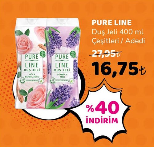 Pure Line Duş Jeli 400 ml Çeşitleri / Adedi image