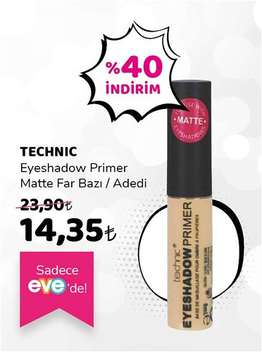 Technic Eyeshadow Primer Matte Far Bazı image