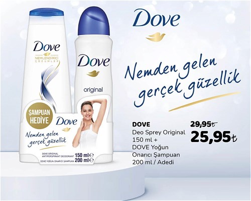 Dove Deo Sprey Original 150 ml + Yoğun Onarıcı Şampuan 200 ml image