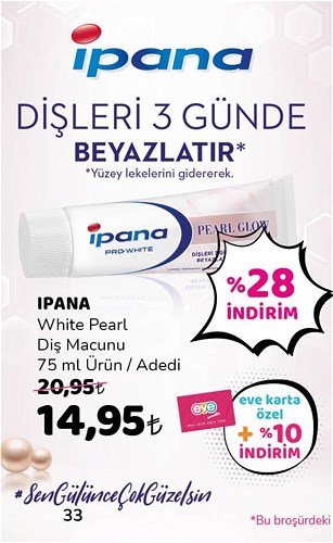 İpana White Pearl Diş Macunu 75 ml Ürün image