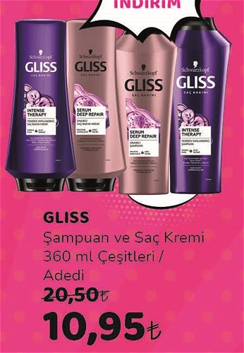 Gliss Şampuan ve Saç Kremi 360 ml Çeşitleri image