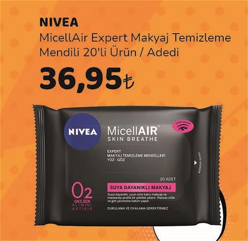 Nivea Micellair Expert Makyaj Temizleme Mendili 20'li image