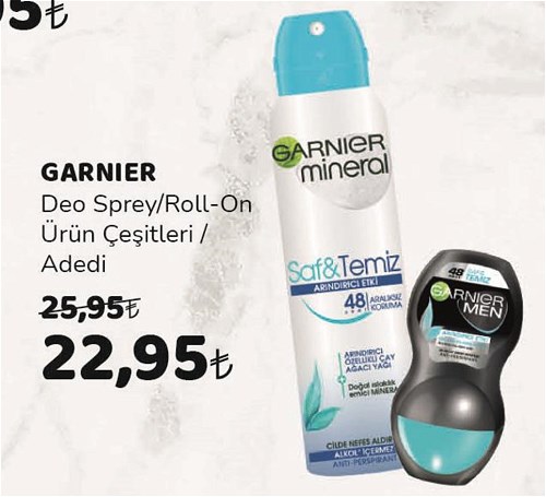 Garnier Deo Sprey/Roll-On Ürün Çeşitleri/Adedi image