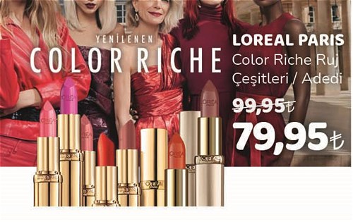 Loreal Paris Color Riche Ruj Çeşitleri/Adedi image