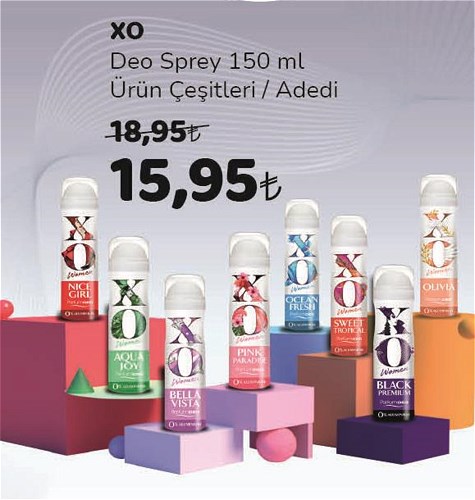 Xo Deo Sprey 150 ml Ürün Çeşitleri image