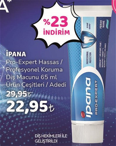 İpana Pro-Expert Hassas/Profesyonel Koruma Diş Macunu 65 ml Ürün Çeşitleri image