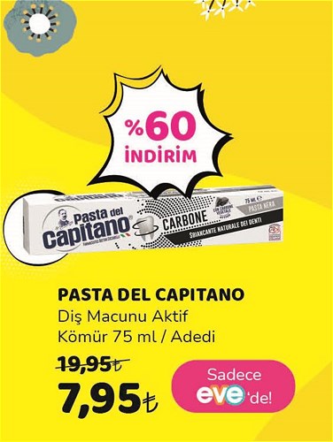 Pasta Del Capitano Diş Macunu Aktif Kömür 75 ml image