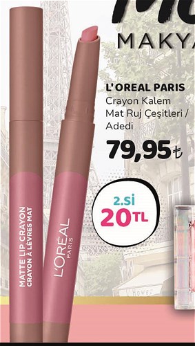 Loreal Paris Crayon Kalem Mat Ruj Çeşitleri / Adedi image