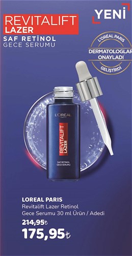 Loreal Paris Revitalift Lazer Retinol Gece Serumu 30 ml image