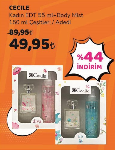 Cecile Kadın Edt 55 ml+Body Mist 150 ml Çeşitleri image