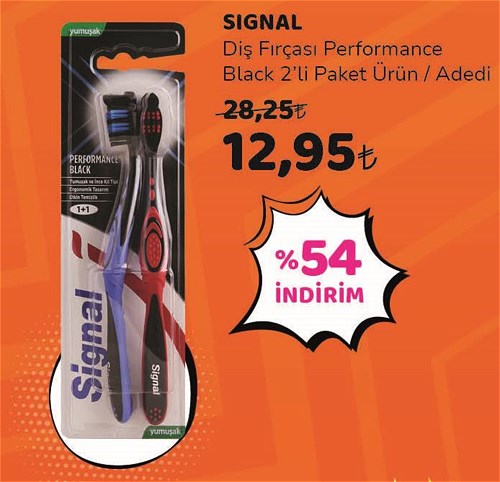 Signal Diş Fırçası Performance Black 2'li Paket image