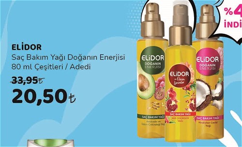 Elidor Saç Bakım Yağı Doğanın Enerjisi 80 ml Çeşitleri image