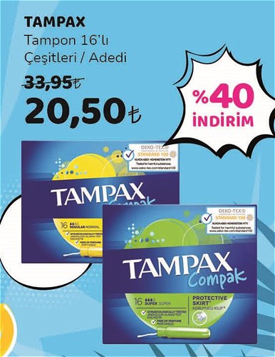 Tampax Tampon 16'lı Çeşitleri image