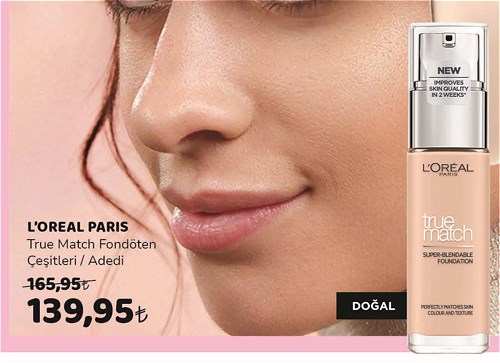 Loreal Paris True Match Fondöten Çeşitleri/Adedi image