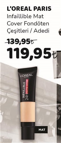 Loreal Paris Infaillible Mat Cover Fondöten Çeşitleri/Adedi image