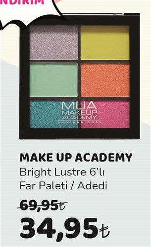 Make Up Academy Bright Lustre 6'lı Far Paleti image