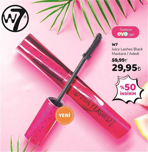 W7 Juicy Lashes Black Maskara image