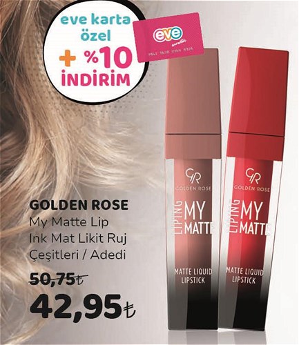 Golden Rose My Matte Lip Ink Mat Likit Ruj Çeşitleri/Adedi image