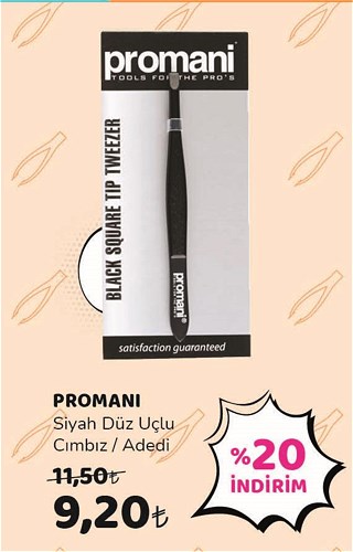 Promani Siyah Düz Uçlu Cımbız image