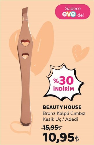 Beauty House Bronz Kalpli Cımbız Kesik Uç image