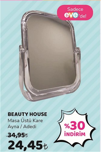 Beauty House Masa Üstü Kare Ayna image