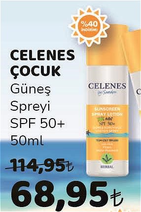 Celenes Çocuk Güneş Spreyi Spf 50+ 50 ml image