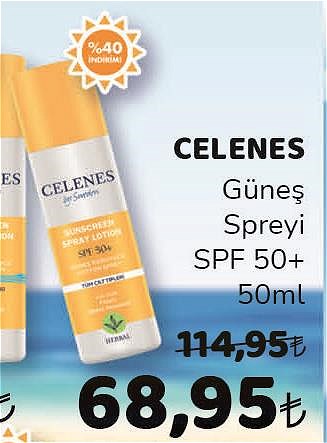 Celenes Güneş Spreyi Spf 50+ 50 ml image