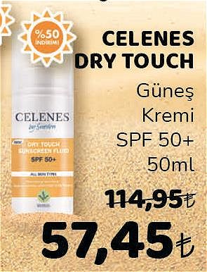 Celenes Dry Touch Güneş Kremi Spf 50+ 50 ml image