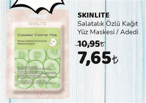 Skinlite Salatalık Özlü Kağıt Yüz Maskesi image