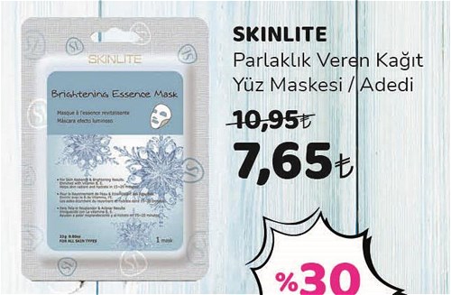 Skinlite Parlaklık Veren Kağıt Yüz Maskesi image