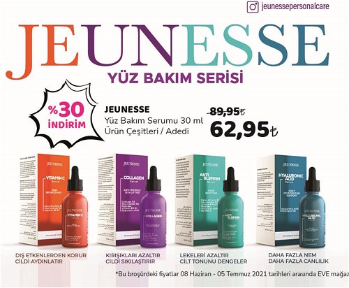 Jeunesse Yüz Bakım Serumu 30 ml Ürün Çeşitleri image