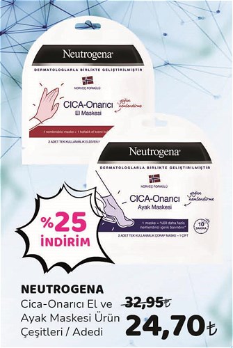 Neutrogena Cica-Onarıcı El ve Ayak Maskesi Ürün Çeşitleri/Adet image