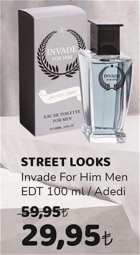 Street Looks Invade For Him Men Edt 100 ml image