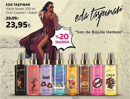 Eda Taşpınar Vücut Spreyi 200 ml Ürün Çeşitleri image