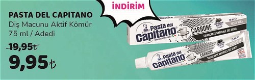 Pasta Del Capitano Diş Macunu Aktif Kömür 75 ml image