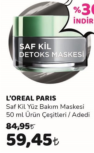 Loreal Paris Saf Kil Yüz Bakım Maskesi 50 ml Ürün Çeşitleri image