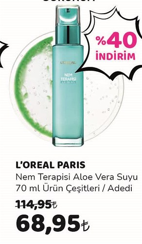 Loreal Paris Nem Terapisi Aloe Vera Suyu 70 ml Ürün çeşitleri image