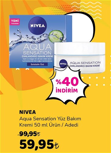 Nivea Aqua Sensation Yüz Bakım Kremi 50 ml image