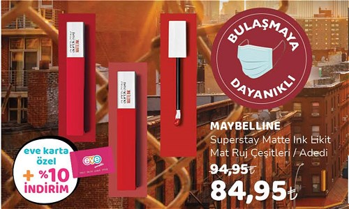 Maybelline Superstay Matte Ink Likit Mat Ruj Çeşitleri / Adedi image